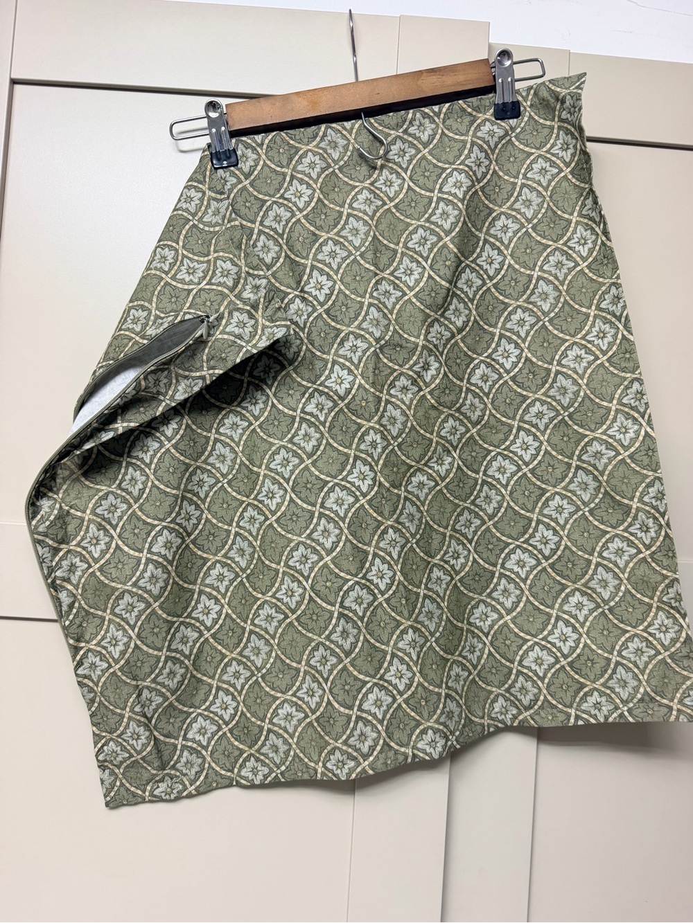 West Elm Green Geometric Pattern Accent Pillow Cover